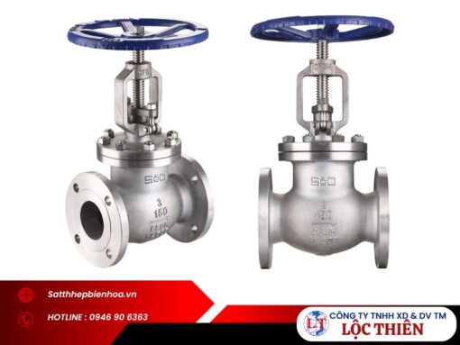 Van cầu inox mặt bích