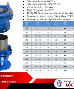 Hình ảnh quy cách khớp nối mềm BF