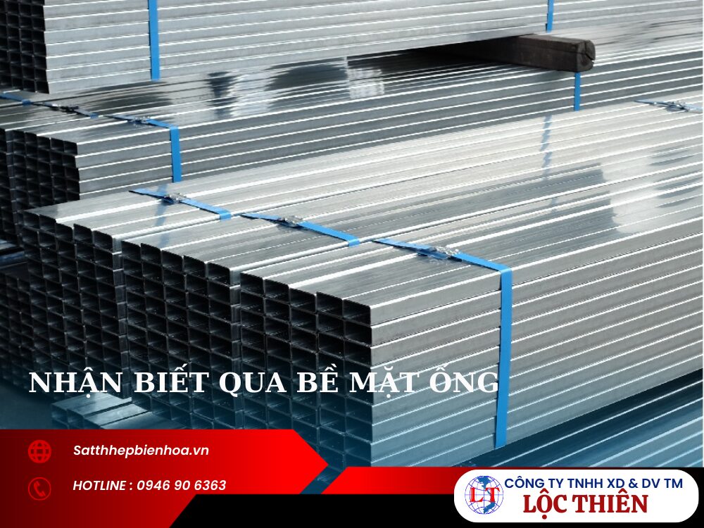 Nhận biết qua bề mặt ống