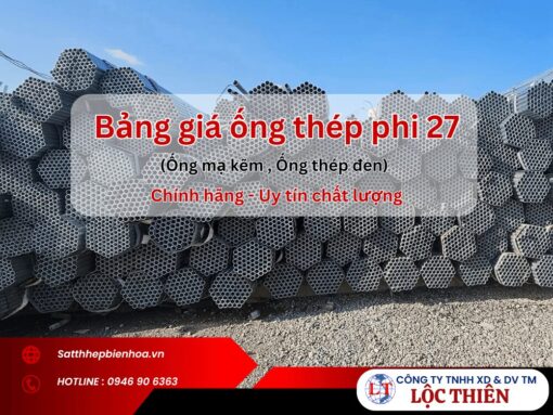 Bảng giá ống thép phi 27