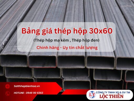 Bảng giá thép hộp 30x60