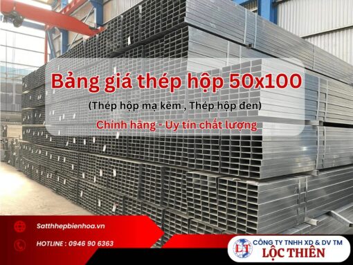 Bảng giá thép hộp 50x100