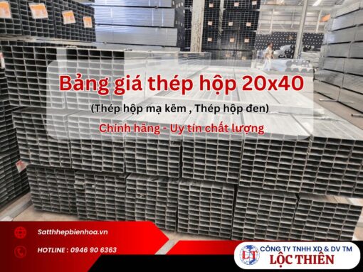 Bảng giá thép hộp 20x40