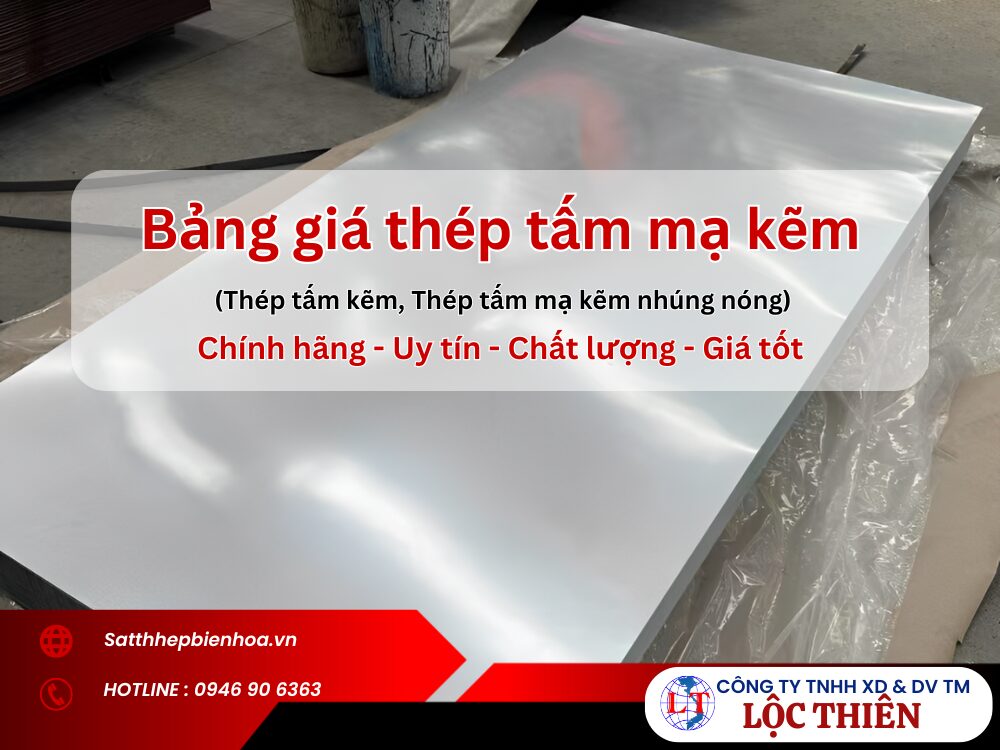Bảng giá thép tấm mạ kẽm